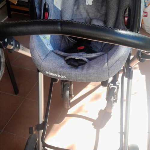 Kikka Boo Ugo stroller 3 in 1 used, dark grey melange