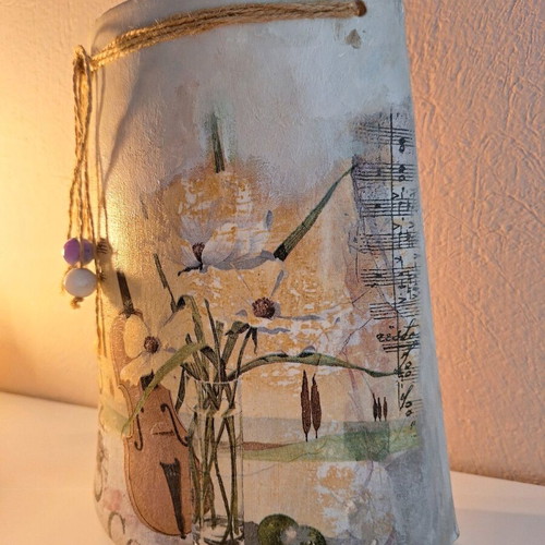 Ceramic Decoupage Decoration Lydia New, Table or Wall Art 21x17