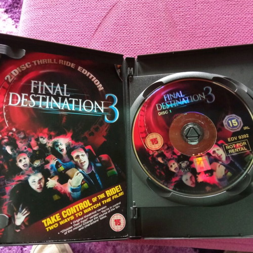 Final Destination 3 DVD like new, 2 disc thrill ride edition