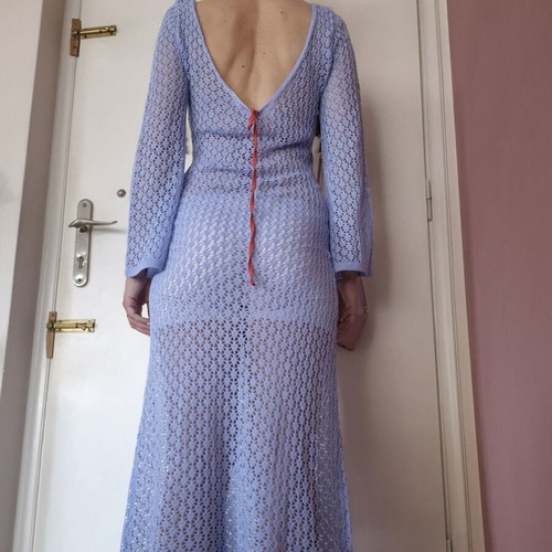 Long pareo dress like new, turquoise, fits Small to Large