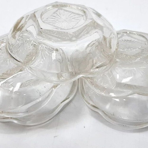 Vintage Glass Dessert Plates Set of 5 Like New