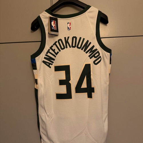 Authentic Giannis Antetokounmpo Nike Swingman Association Edition Jersey in Luxury Frame new