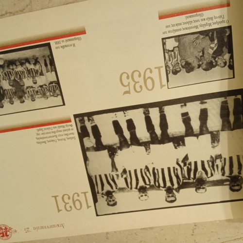 Olympiacos collectible calendar issue 75 years legend used