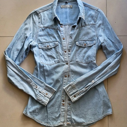 Pull & Bear Women's Light Blue Shirt like new