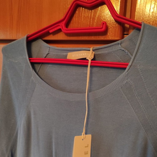 Stefanel cotton dress new, blue royal, size L