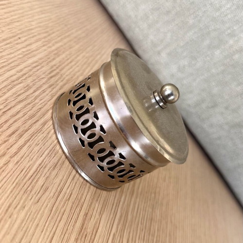 Mini Vintage Metal Tealight Lantern with Lid