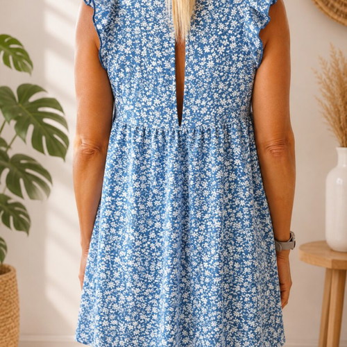 Shein blue short dress used, size Small