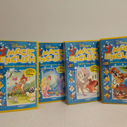 Magic English Disney learning VHS set of 28 used