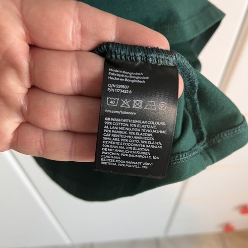 H&M Divided green long-sleeve dress size M like new
