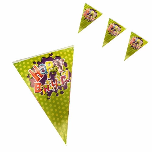 Birthday flag garland set 10 pcs happy birthday green new