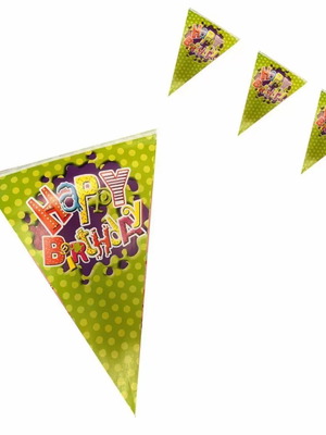 Birthday flag garland set 10 pcs happy birthday green new