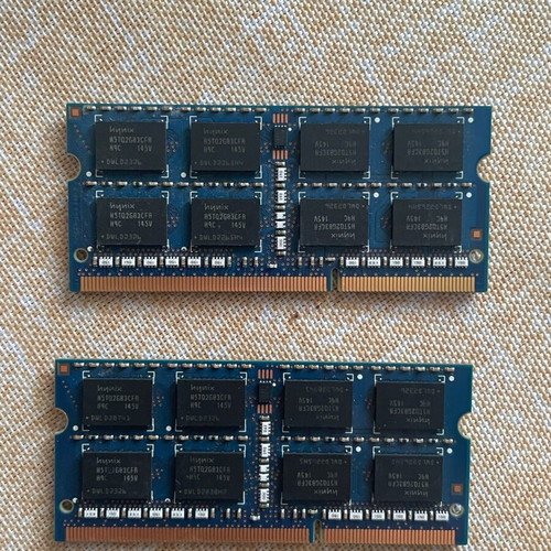 Μνήμες RAM DDR3 8GB για laptop σαν καινούργιες, δύο τεμάχια