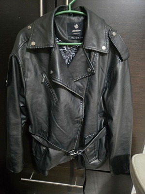 Attrattivo leather jacket, black, size L