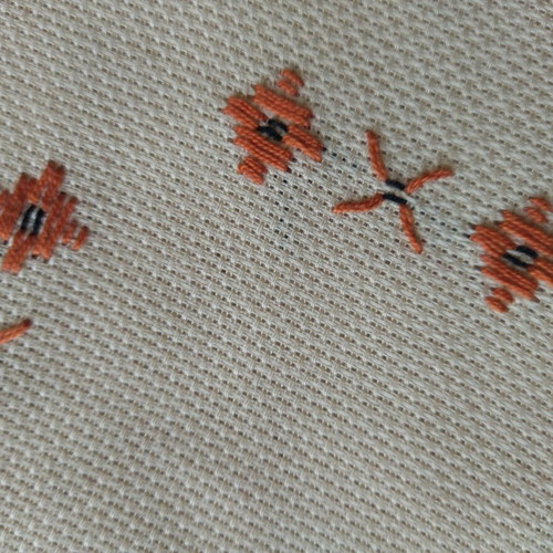 Hand embroidered tablecloth new, size 70-72 cm