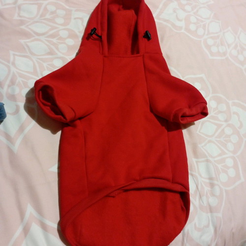 Pet hoodie sweatshirt in red, like new