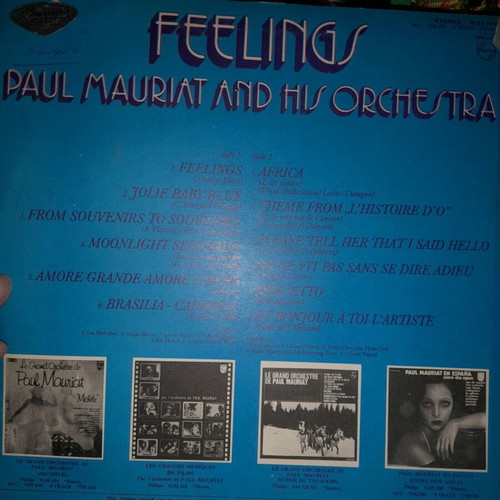 Vinyl record used, Feelings by Paul Mauriat and Albano & Romina Powen