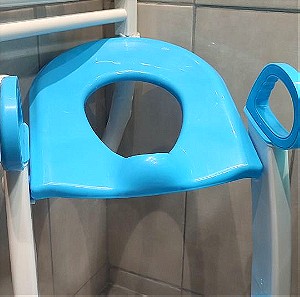 Εκπαιδευτικό παιδικό κάθισμα τουαλέτας με σκαλοπάτι μπλε