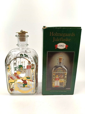 Συλλεκτικό χειροποίητο Χριστουγεννιάτικο μπουκάλι Holmegaard 1992 καινούργιο