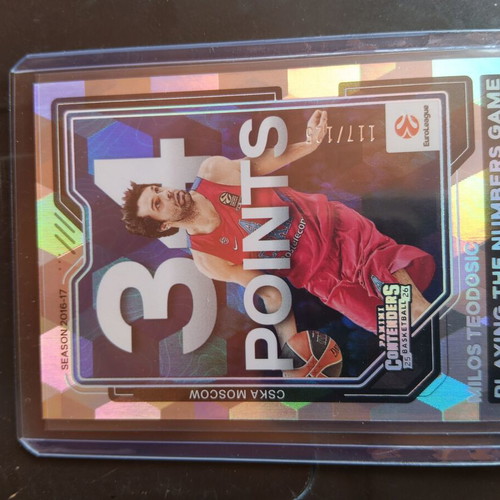 Milos Teodosic Numbers Game 117/125 Panini Contenders EuroLeague Card like new
