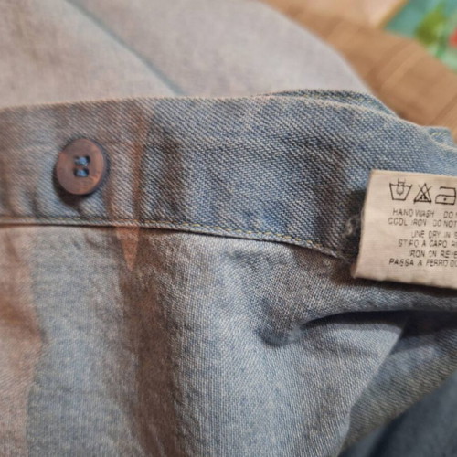 Moschino Jeans Denim Shirt Small like new with embroidered logo