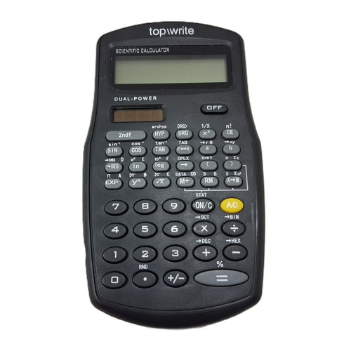 Topwrite Scientific Calculator used, dual power solar and battery