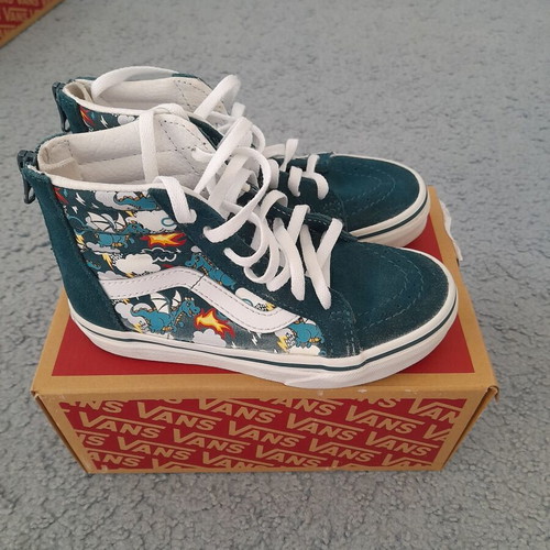 Vans boots used with glow-in-the-dark dragons, size 30
