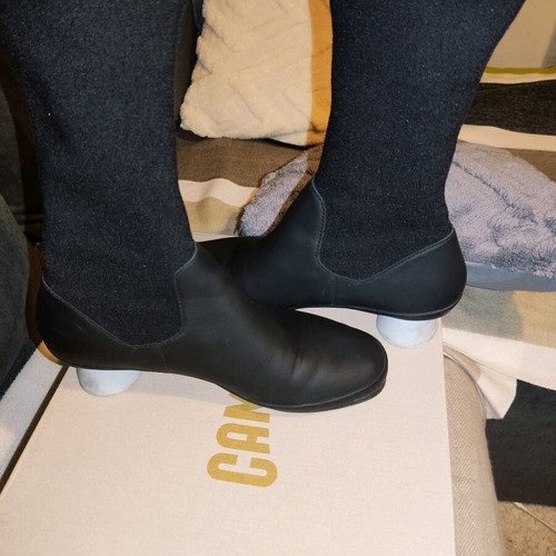 Camper women's boots like new, size 39, black with blue heel