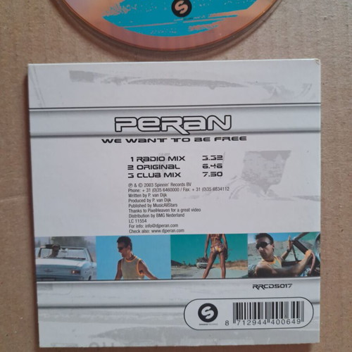 Peran We Want To Be Free CD like new, electronic