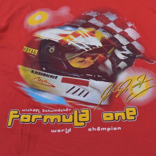 Michael Schumacher Formula 1 vintage T-shirt used, red, size XXL