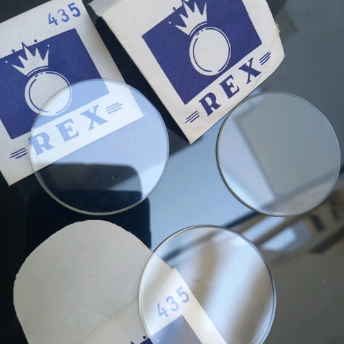 Rex 435 vintage watch glass set of 3 new