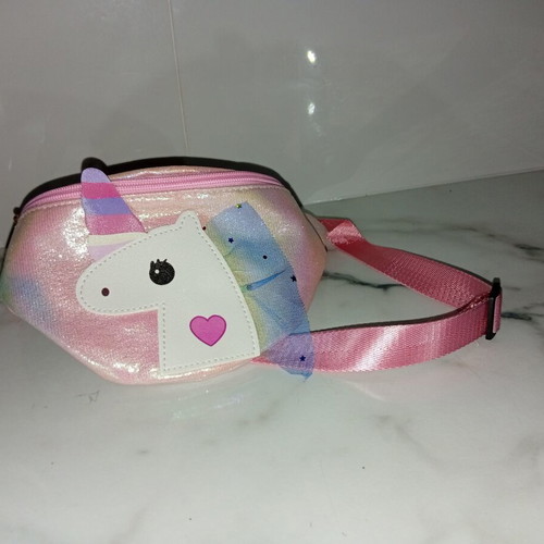 Unicorn Waist Bag for Girls like new, iridescent pink