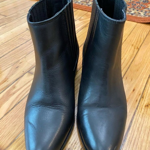 Tsouderos leather boots like new, size 38, black