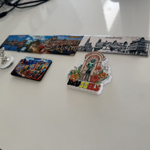 Collectible travel magnets and Atomium Brussels decoration new