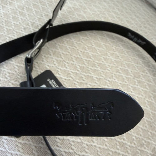Levi's leather black belt 90cm made in Italy new