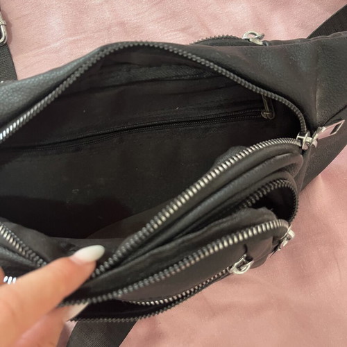 Black waist bag
