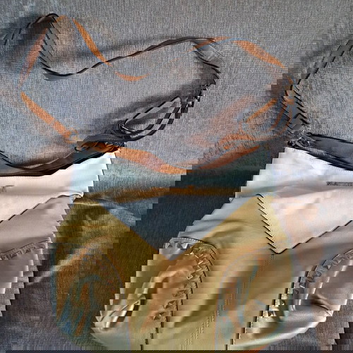 Τσάντα ώμου/χειρός Mattiolo μεταχειρισμένη σε μπεζ/λευκό