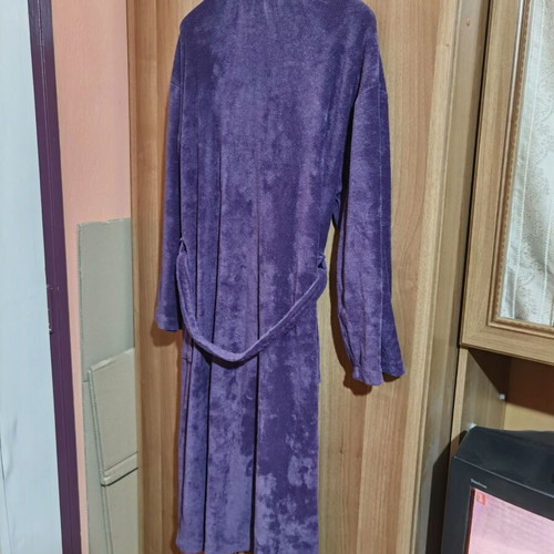 Momax bathrobe dark purple used, cotton, size S