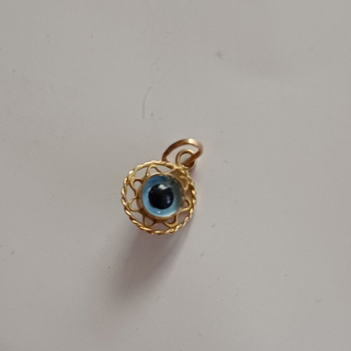 Gold K14 double-sided vintage mataki pendant