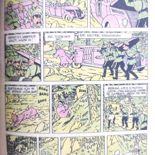 Comics The Adventures of Tintin The Scepter of Ottokar used, Turkish edition 1989