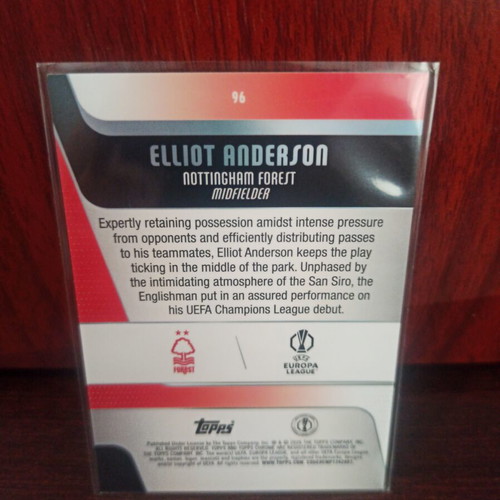 Elliot Anderson Parallel Topps Chrome card like new