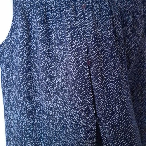 Bershka summer shirt medium dark blue with white polka dots like new