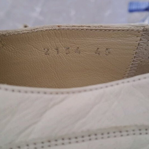 Walk Man shoes used, 100% leather, size 45, white-beige