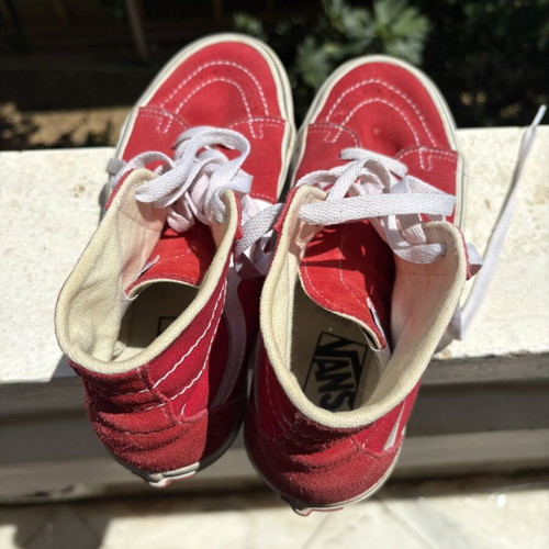 Vans high sneakers, red, size 38.5