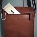 Δερμάτινη τσάντα ώμου/cross RCM bags - ταμπά  (Crossbody Shoulder Bag Coffee RCM - tampa, unisex)
