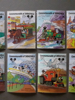 Mickey Mouse 60th Anniversary Stamp Set 8 Mint Commonwealth Dominica