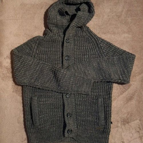 Men's knitted cardigan Nazareno Gabrielli grey like new, size L