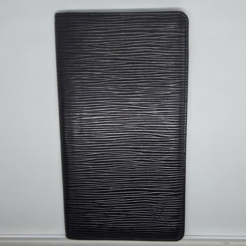 Louis Vuitton leather wallet used, black