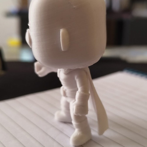One Punch Man Saitama 3D printed figurine, white PLA