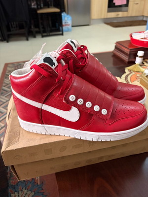Nike Dunk High Strap Questlove маратонки нови, номер 44, бяло и червено