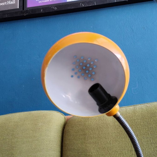Vintage office lamp used with adjustable arm, croc color